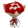 bouquet of white and red carnations. Samara