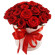 red roses in a hat box. Samara