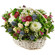 basket of chrysanthemums and roses. Samara